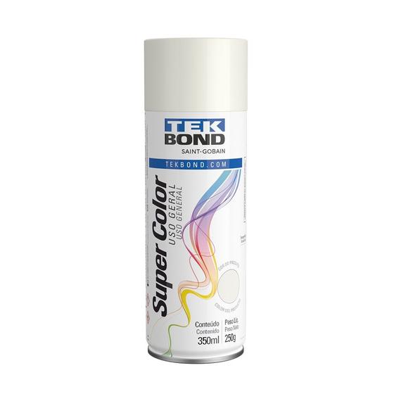 Imagem de Tinta Spray Tekspray Super Color 350ml Branco Brilho - Tekbond - 23021006900 - Unitário