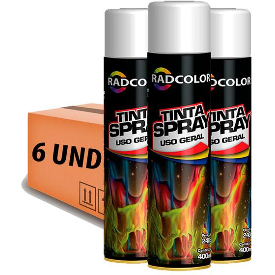 Imagem de Tinta Spray Todas As Cores Uso Geral E Automotivo Cx 6 Latas