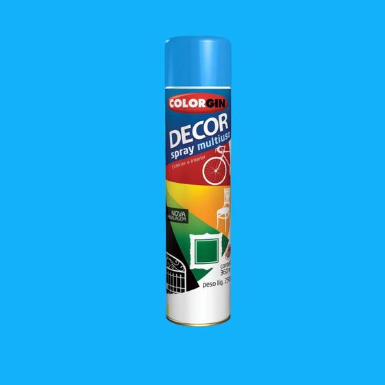 Imagem de Tinta spray uso geral 360ml azul medio decor - COLORGIN