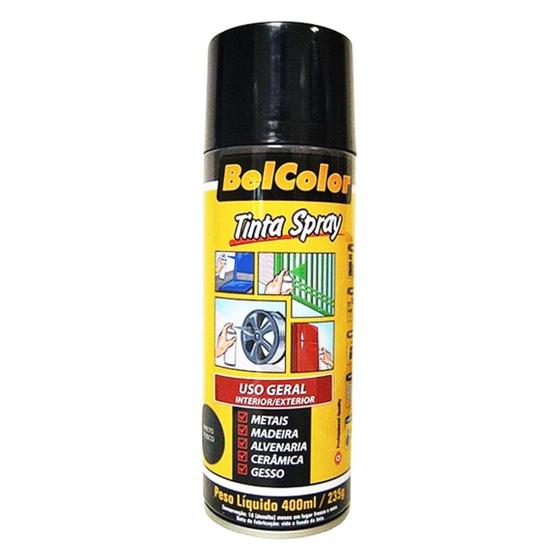 Imagem de Tinta Spray Uso Geral 400ml Preto Brilhante Beltools