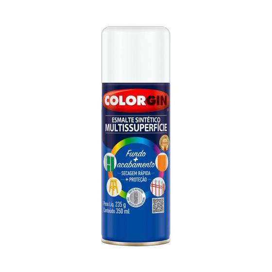 Imagem de Tinta spray uso geral branco rápido refrigerador 51001 colorgin 350ml