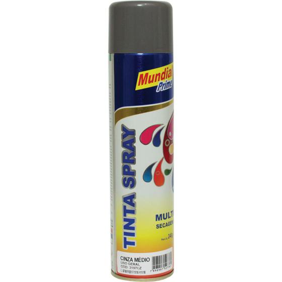 Imagem de Tinta Spray Uso Geral Cinza Medio 400ml Mundial Prime