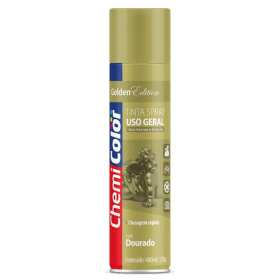 Imagem de Tinta Spray Uso Geral Dourado 400ml  Chemicolor