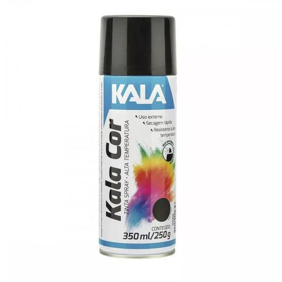 Imagem de Tinta Spray Uso Geral Preto Fosco 350ml Kala