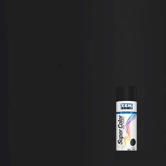 Imagem de Tinta spray uso geral preto fosco 350ml tek bond