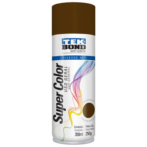 Imagem de Tinta Spray Uso Geral Super Color Marrom - Tekbond 350ml