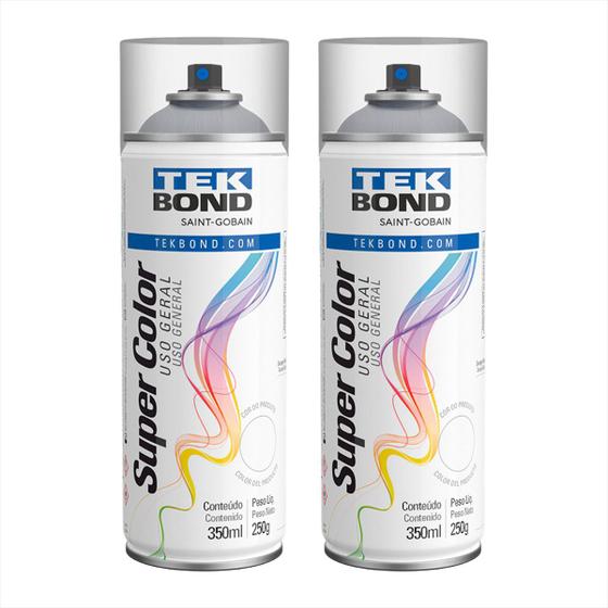 Imagem de Tinta Spray Verniz Super Color Tekbond 350ml Kit 2un