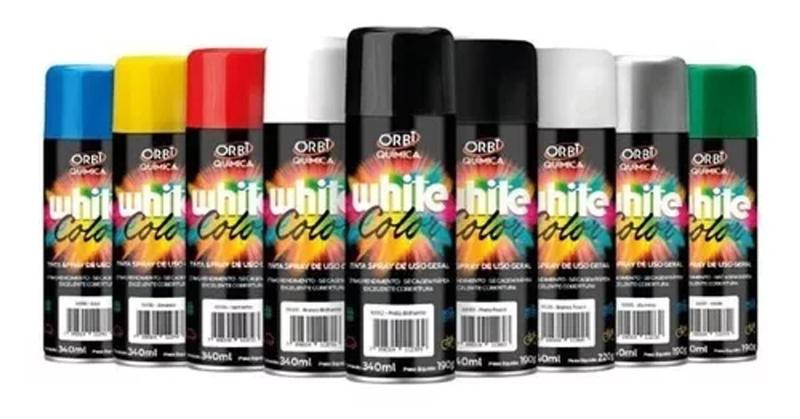 Imagem de Tinta Spray  White Color - Varias Cores  -  Kit 06 - Orbi Quimica