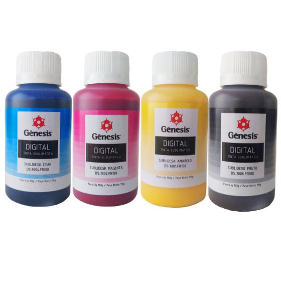 Imagem de Tinta Sublimatica Kit Original Genesis Sublidesk 400ml