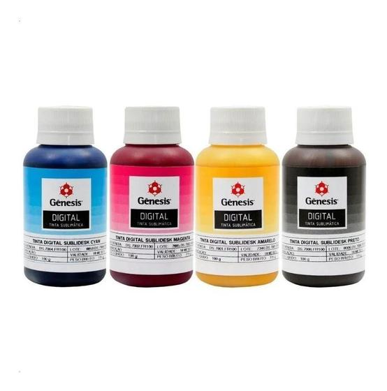 Tinta Sublimatica Kit Original Genesis Sublidesk 400ml Menor preço em Tinta Sublimatica Kit Original Genesis Sublidesk 400ml