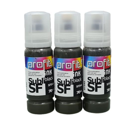 Imagem de Tinta Sublimática Profit Subli SF L3150 L4260 3x70ml 3un BK