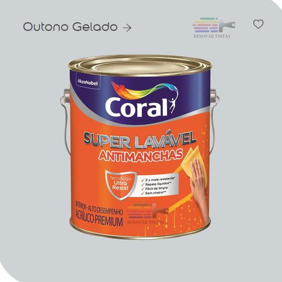 Imagem de Tinta Super Lavável para Parede Anti Manchas Coral 3,2L