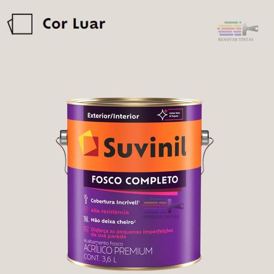 Tinta Suvinil Acrílica Fosco Completo Premium 3,6 litros Menor preço em Tinta Suvinil Acrílica Fosco Completo Premium 3,6 litros