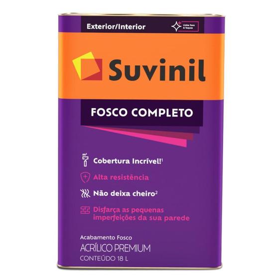 Imagem de Tinta Suvinil Acrílico Fosco Completo Premium 18L