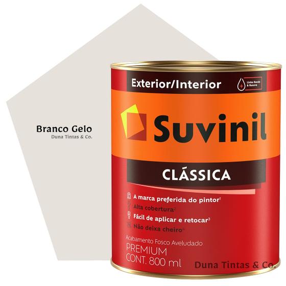 Imagem de Tinta Suvinil Clássica Paredes e Tetos 800ml Branco Gelo