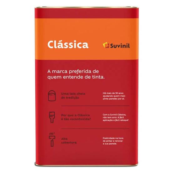 Tinta Suvinil Clássica Premium Fosco 18L Menor preço em Tinta Suvinil Clássica Premium Fosco 18L