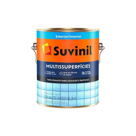 Imagem de Tinta Suvinil para Banheiro e Cozinha Acetinada Branco 3,6 Litros