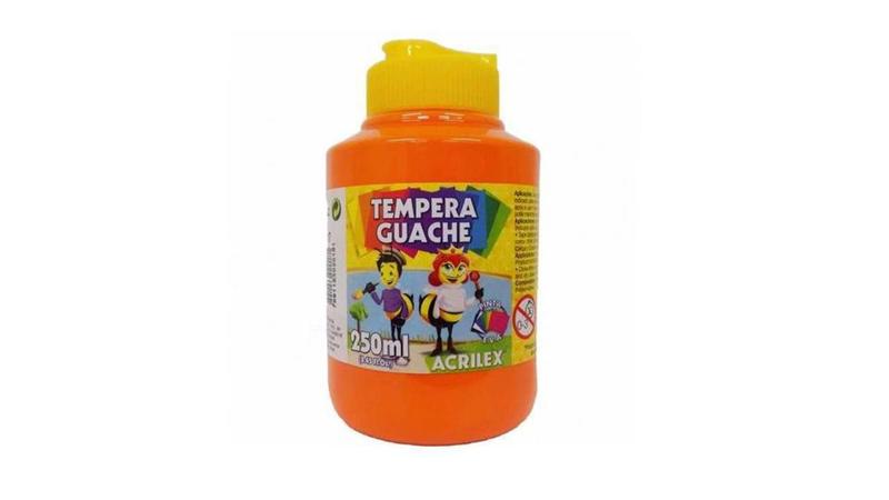 Imagem de Tinta Tempera Guache 250 Ml Laranja Acrilex