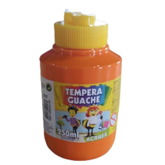 Imagem de Tinta Tempera Guache Escolar Cores Variadas 250ml Acrilex