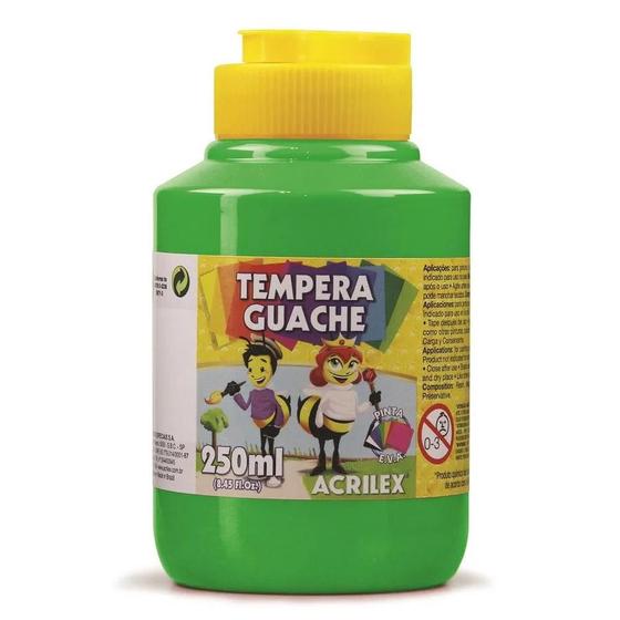 Imagem de Tinta Tempera Guache Verde Folha 250Ml Acrilex