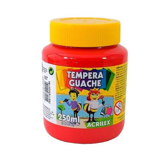 Imagem de Tinta Tempera Guache Vermelho Fogo 250ml