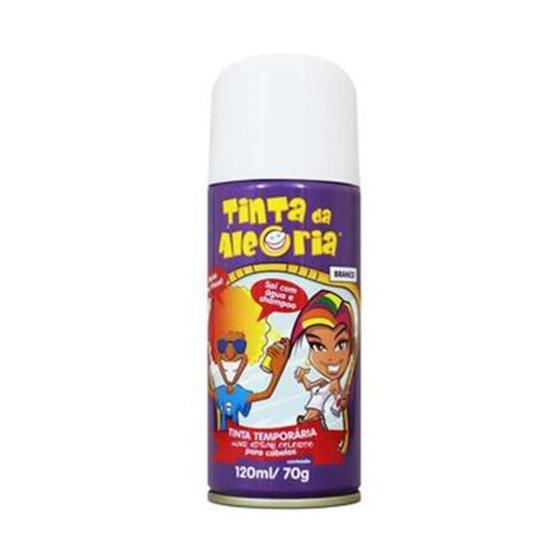 Tinta Temporária Spray para Cabelo Branco 120ml 1un - Rizzo Menor preço em Tinta Temporária Spray para Cabelo Branco 120ml 1un - Rizzo