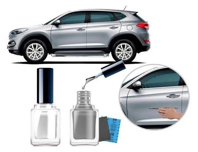 Imagem de Tinta Tira Risco Automotiva Hyundai Tucson Cor Prata 10ml