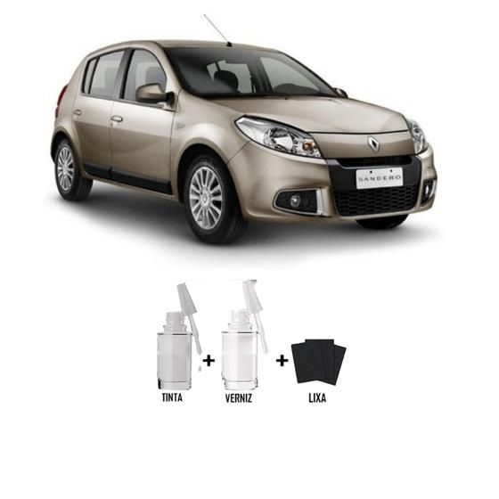 Imagem de Tinta Tira Risco Automotivo Beige Poivre - D11 Renault + Verniz 15ml