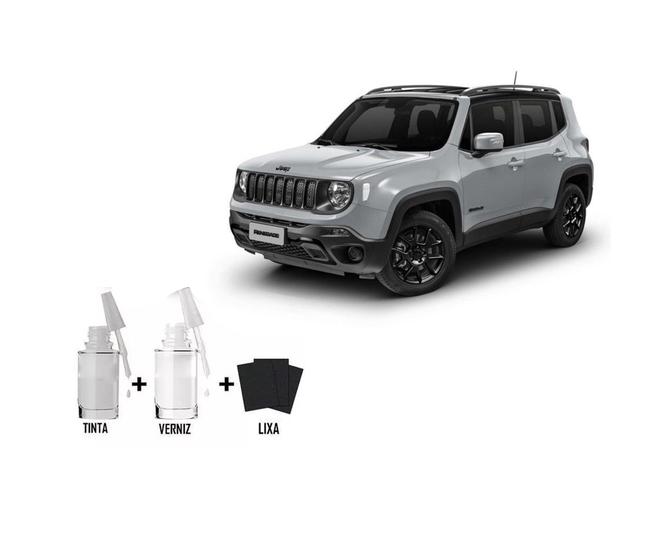 Tinta Tira Risco Automotivo Prata Billet Jeep+ Verniz 15ml Menor preço em Tinta Tira Risco Automotivo Prata Billet Jeep+ Verniz 15ml