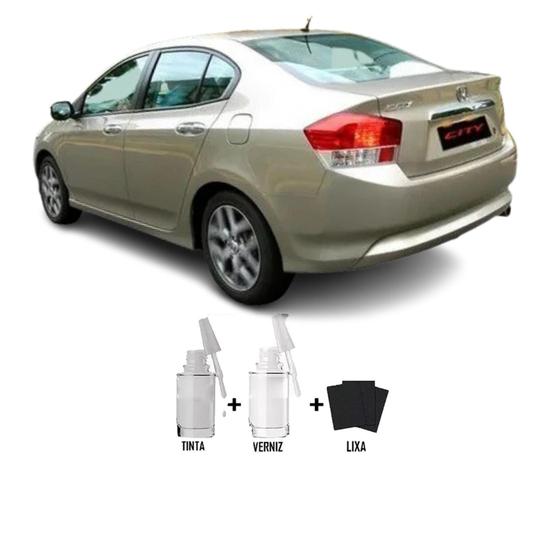 Imagem de Tinta Tira Risco Automotivo Shoreline Beige Met - YR528M Honda + Verniz 15ml