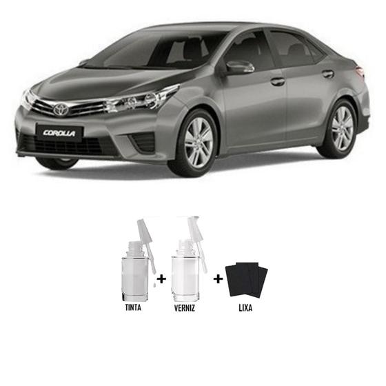 Tinta Tira Risco Cinza Cosmopolitan - 1G2 Toyota + Verniz 15ml Menor preço em Tinta Tira Risco Cinza Cosmopolitan - 1G2 Toyota + Verniz 15ml