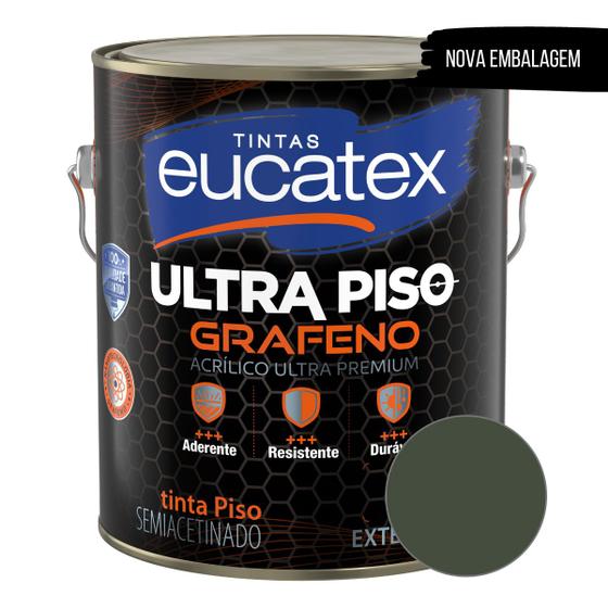 Imagem de Tinta Ultra Piso Acrílica Premium Cinza Escuro 3,6 Litros Eucatex
