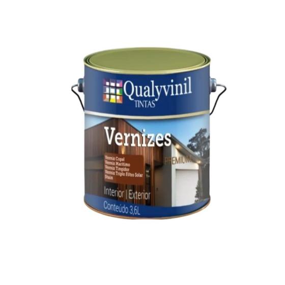 Imagem de Tinta Verniz Interior e Exterior Premium 3.6L Qualyvinil Acabamento Brilhante Decoração