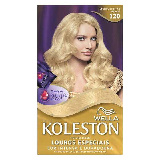 Tintura Capilar Koleston 120 Louro Claro Natural - Tinta de Cabelo ...