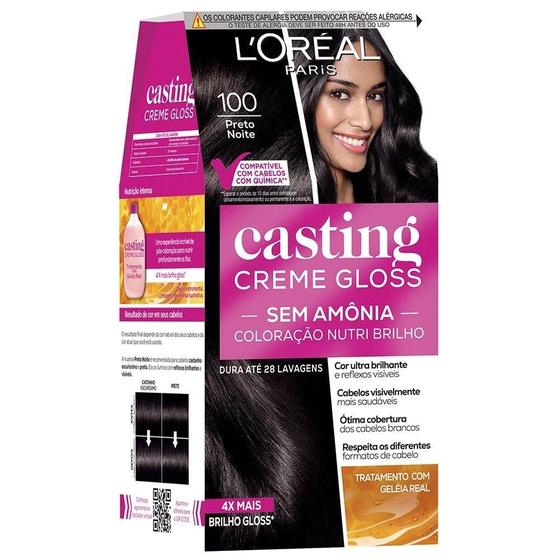 Imagem de Tintura Casting Creme Gloss 100 Preto Noite