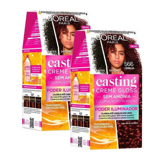Imagem de Tintura Casting Creme Gloss Poder Iluminador de L'oréal Paris 566  Kit com duas unidades