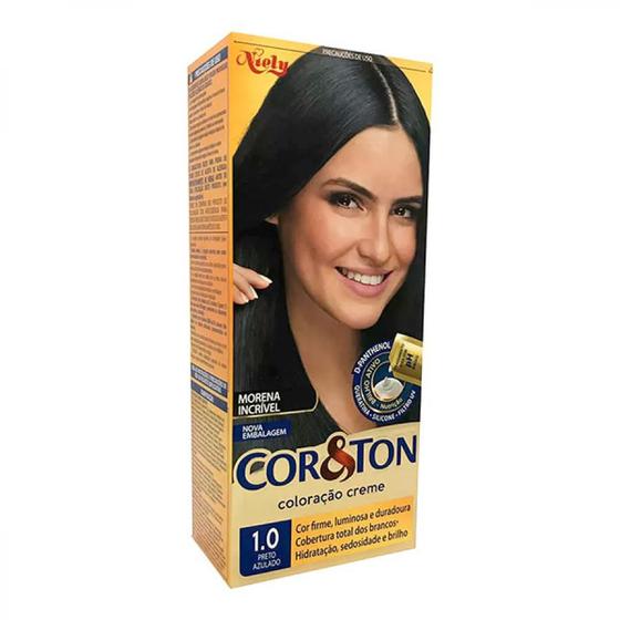 Tintura Cor E Ton 1.0 Preto Azulado - Niely - Tinta de Cabelo ...