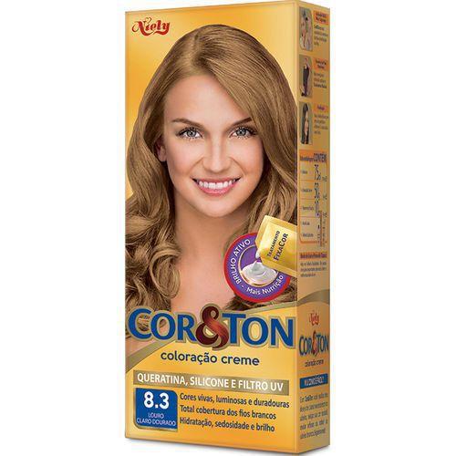 Tintura Cor&ton 83 Louro Claro Dourado - COR E TON - Tinta de Cabelo ...