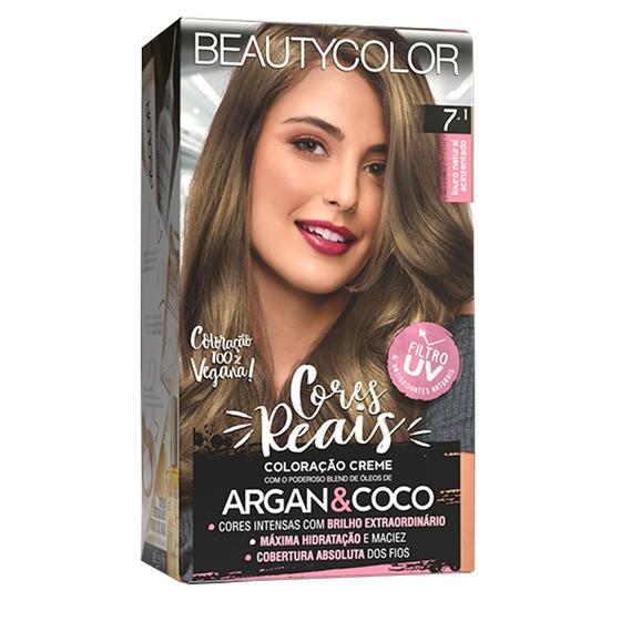 Imagem de Tintura Creme Beauty Color Louro Natural Acinzentado 7.1