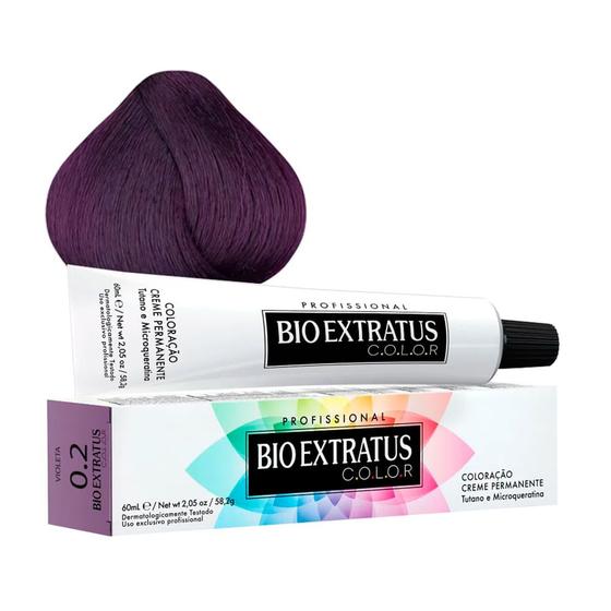 Imagem de Tintura Creme Bio Extratus Color Corretor Intensificador Violeta 0.2 60ml