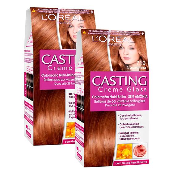 Imagem de Tintura Creme Casting Creme Gloss L'oréal Cocadinha 710  Kit com duas unidades