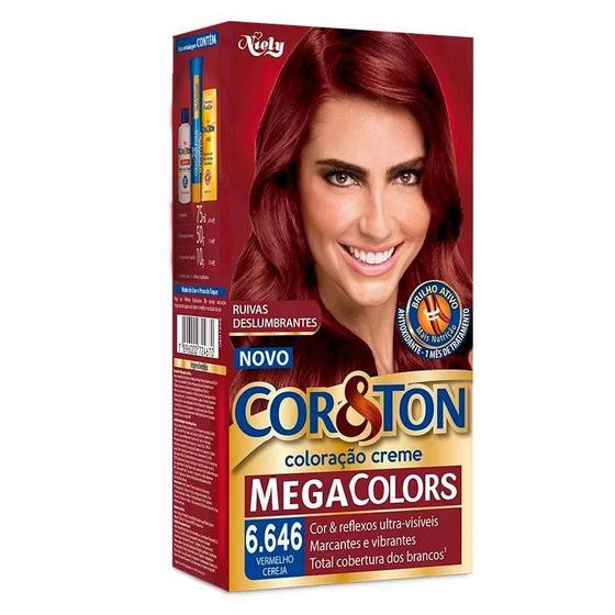 Tintura Creme Cor & Ton Megacolors Vermelho Cereja 6.646 - Cor e Ton ...