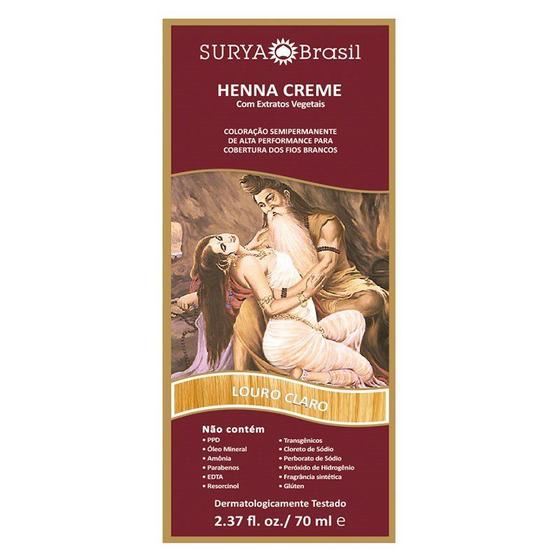 Imagem de Tintura Creme Henna Surya Louro Claro Surya