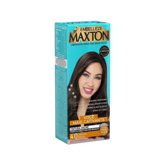 Imagem de Tintura Creme Maxton Castanho Natural 4.0