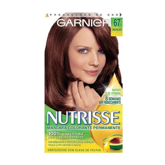 Imagem de Tintura Creme Nutrisse Garnier Chocolate 67 Kit