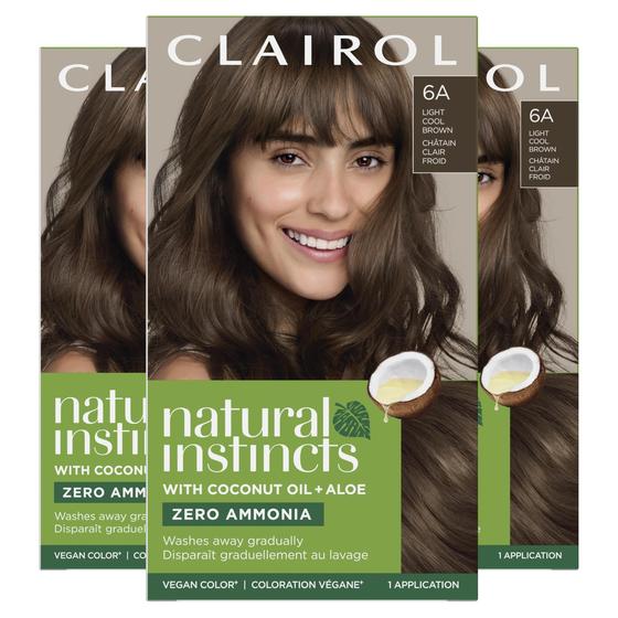 Imagem de Tintura de cabelo Clairol Natural Instincts Demi-Permanent 6A Brown