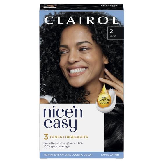 Imagem de Tintura de cabelo Clairol Nice'n Easy Permanent 2 Natural Black