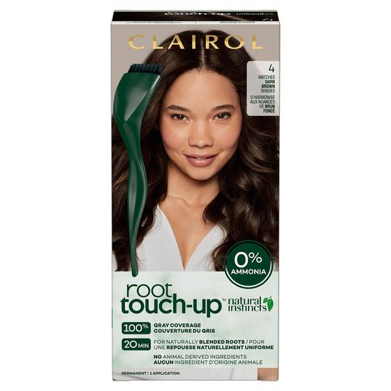 Imagem de Tintura de cabelo Clairol Root Touch-Up Natural Instincts Castanho escuro