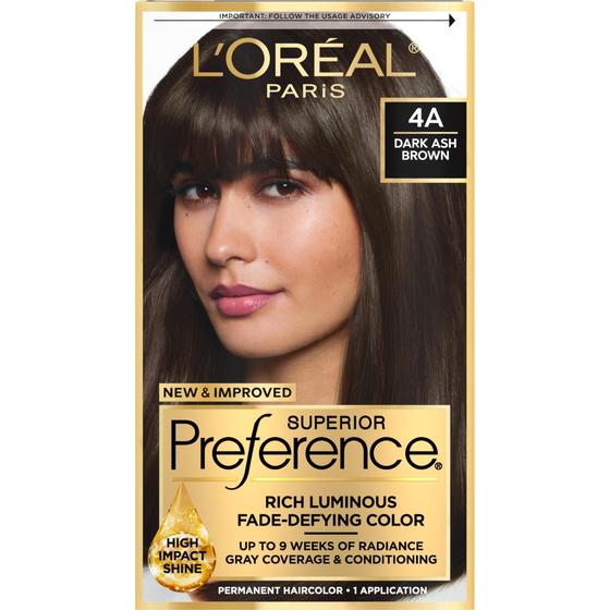 Imagem de Tintura de cabelo L'Oreal Paris Superior Preference 4A Castanho Cinza Escuro