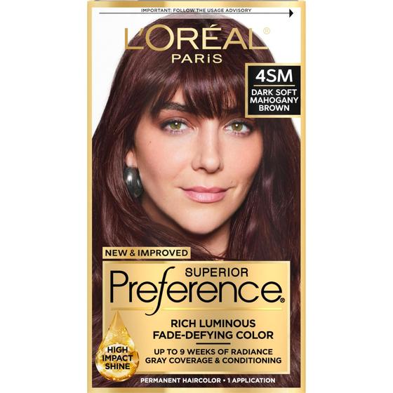 Imagem de Tintura de cabelo L'Oreal Paris Superior Preference 4SM Dark Mahogany